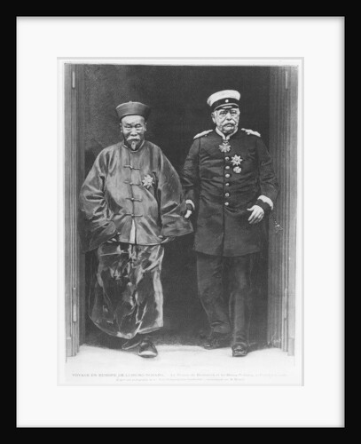 Li-Hung-Tchang on a tour of Europe in 1896 with Otto von Bismarck by French School