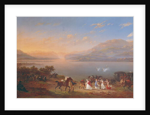 Empress Josephine arriving to visit Napoleon in Italy on the banks of Lake Garda, 1796 by Hippolyte Lecomte