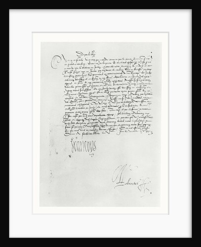 Letter from Francis I of France to the Parlement of Bordeaux, 1529 by French School