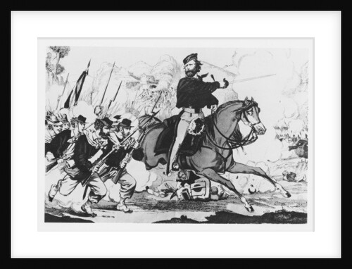 Garibaldi at the Rocca d'Angole, 3 July 1866 by French School