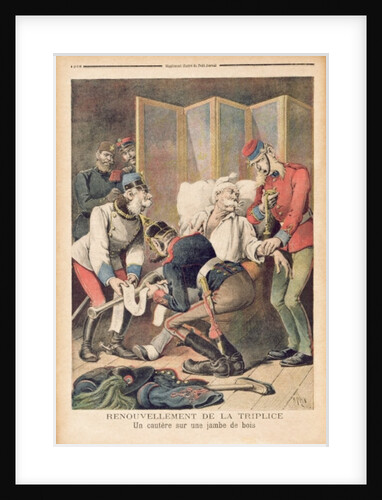 Caricature of the Triple Alliance of Germany, Austria and Italy by Henri Meyer