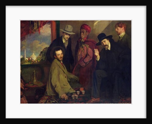 Andre Gide and his Friends at the Cafe Maure of the Exposition Universelle of 1900, 1901 by Jacques-Emile Blanche