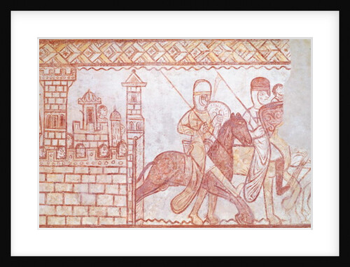 Departure of the Crusaders in 1163 from the Syrian castle of Krak des Chevaliers for the Battle of Bocquée by French School