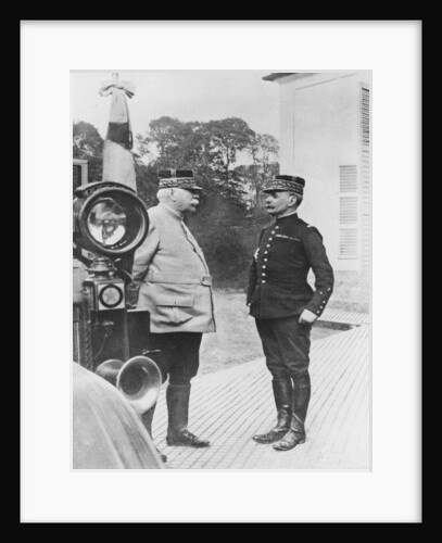 General Joffre and General Foch, 1914 by French Photographer