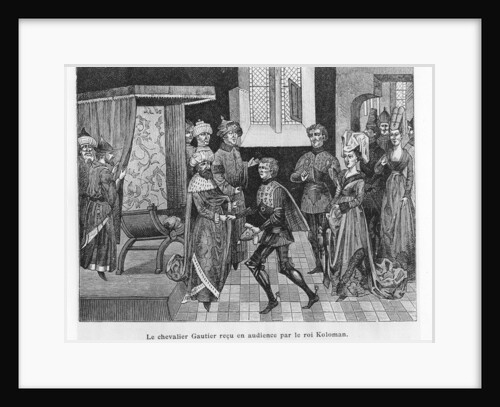 Gautier received by King Koloman of Hungary by French School