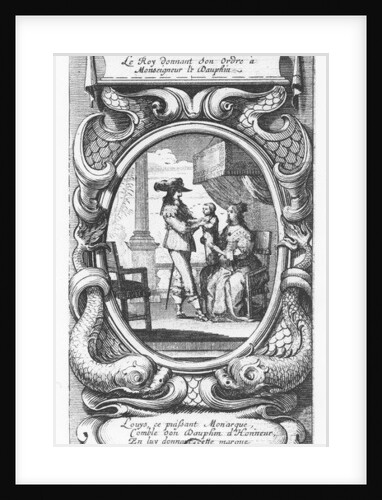 Louis XIII, King of France giving orders to Monseigneur le Dauphin by French School