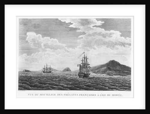 The frigates of La Perouse at the island of Maui by French School