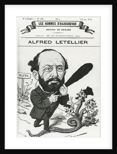 Caricature of Alfred Letellier by Henri Demare