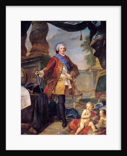 Louis Dauphin of France with a Plan of the Siege of Tournai, 1747 by Charles Joseph Natoire