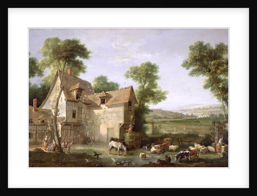 The Farm, 1750 by Jean-Baptiste Oudry