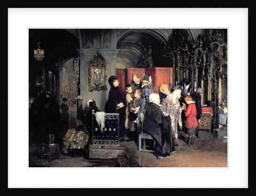 Before the Confession, 1877 by Aleksei Ivanovich Korzukhin