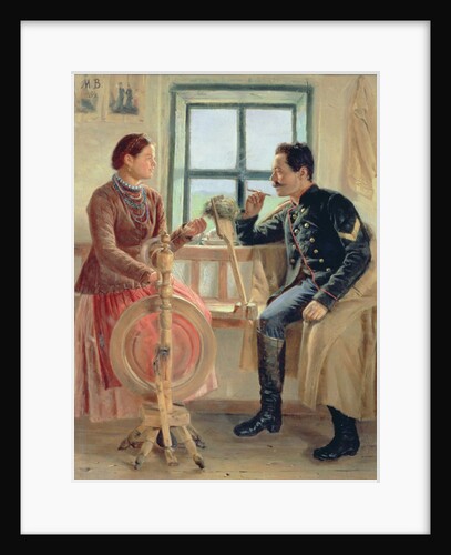 Talk at the Spinning Wheel, 1884 by Vasil'ev Mikhail Nikolaevich