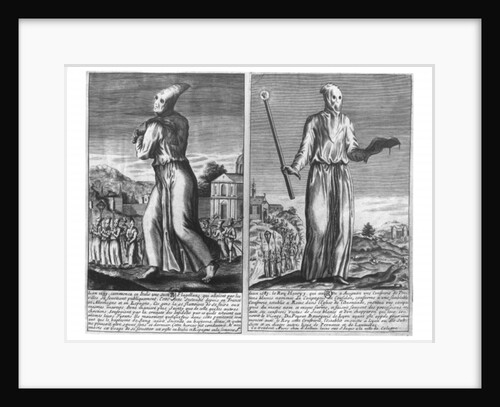 A Flagellant Master Leads his Band of Followers through a City by French School