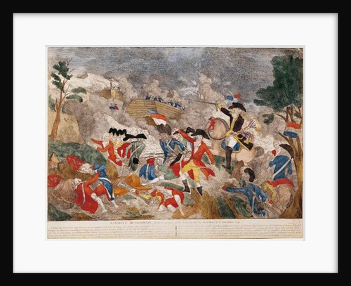 The Battle of Jemmapes, 6th November 1792, printed by Basset by French School