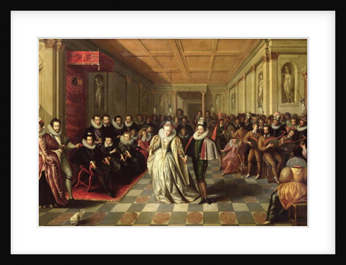 Ball at the Court of Henri III on the Occasion of the Marriage of Anne, Duke of Joyeuse, to Marguerite de Vaudemont, 24th September 1581, c.1581 by French School