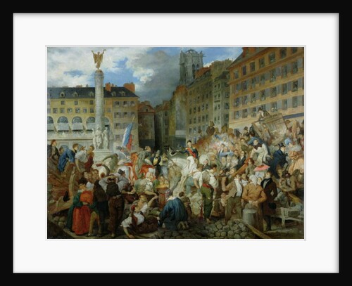 The Duke of Orleans Crossing the Place du Chatelet on 31st July 1830 by Prosper Lafaye or Lafait