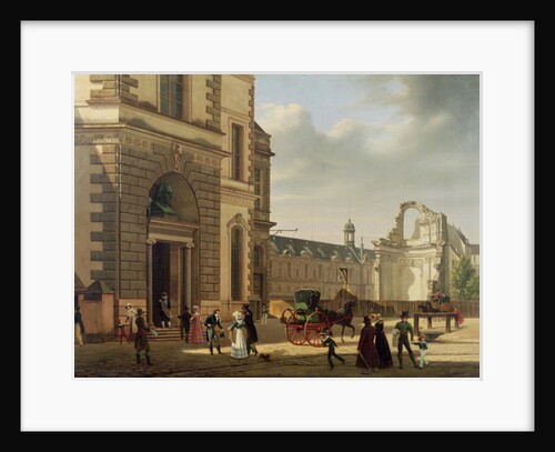 The Entrance to the Musee de Louvre and St. Louis Church, 1822 by Etienne Bouhot