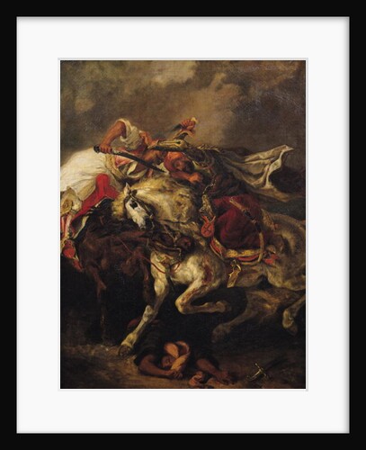 The Battle of Giaour and Hassan, after Byron's poem, 'Le Giaour', 1835 by Ferdinand Victor Eugene Delacroix