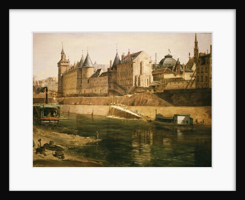 The Palais de Justice, the Conciergerie and the Tour de l'Horloge, after 1858 by Adrien Dauzats