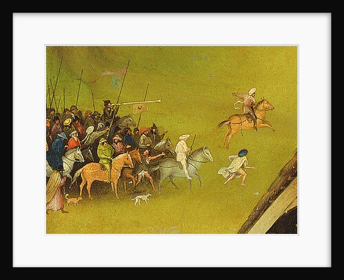 The Adoration of the Magi, detail of the background by Hieronymus Bosch