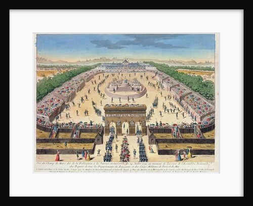 View of the Champs de Mars, 14th July 1790 by French School