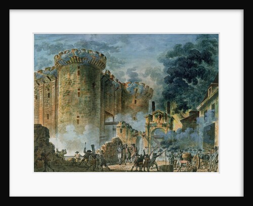 The Taking of the Bastille, 14th July 1789 by Jean-Pierre Houel