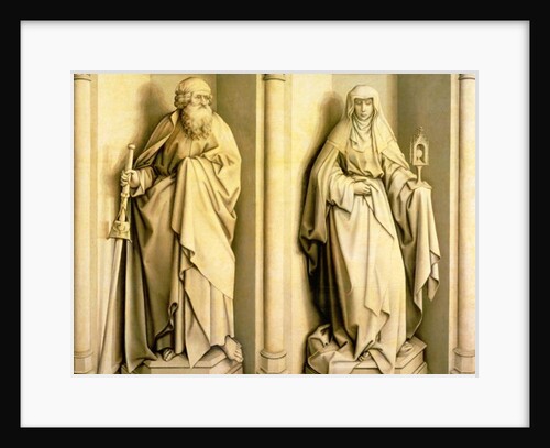 St. James the Great and St. Clare, predella panel from The Nuptials of the Virgin by Master of Flemalle