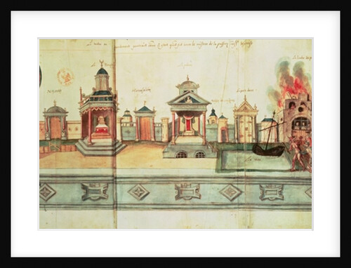 Ms fr.12536 f.2 The Scenery for Valenciennes Mystery Play, 1547 by Hubert Cailleau