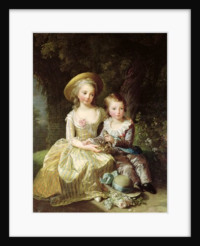 Child portraits of Marie-Therese-Charlotte of France, future Duchess of Angouleme, and Louis-Joseph-Xavier of France Premier Dauphin, 1784 by Elisabeth Louise Vigee-Lebrun