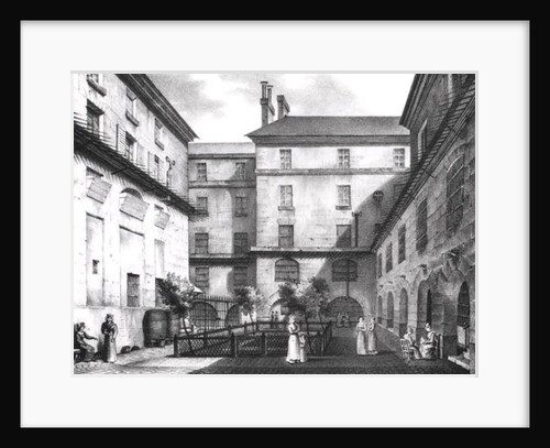 View of the Women's Yard at the Conciergerie Prison, engraved by Alphonse Urruty c.1831 by Collard (after)