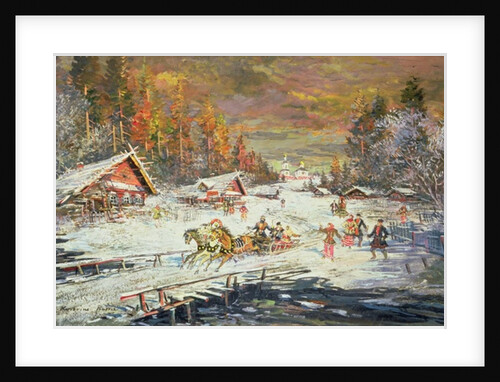 The Russian Winter, 1900-10 by Konstantin Alekseevich Korovin