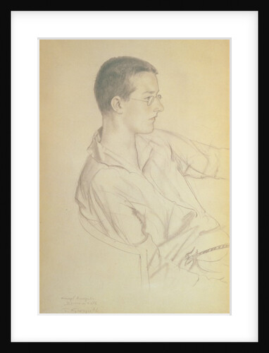 Portrait of Dmitri Dmitrievich Shostakovich, 1923 by Boris Mikhailovich Kustodiev