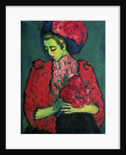Young Girl with Peonies, 1909 by Alexej von Jawlensky
