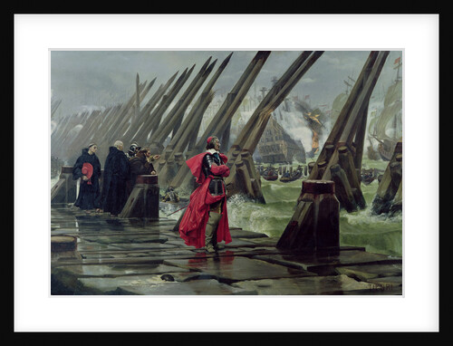 Cardinal Richelieu on the sea wall at La Rochelle, 1881 by Henri-Paul Motte