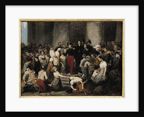The Duke of Orleans Visiting the Sick at l'Hotel-Dieu During the Cholera Epidemic in 1832 by Alfred Johannot