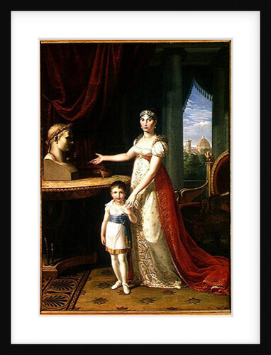 Elisa Bonaparte Grand Duchess of Tuscany and her Daughter Napoleone-Elisa by Pietro Benvenuti