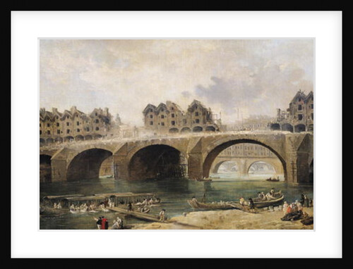 Demolition of the Houses on the Notre-Dame Bridge, c.1786 by Hubert Robert