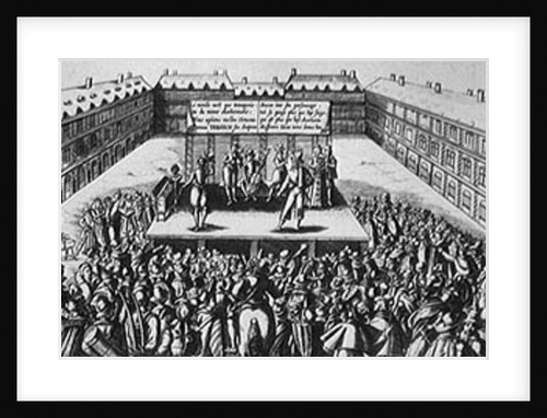 Outdoor Theatrical Performance with Antoine Firard, known as Tabarin, on Stage by French School