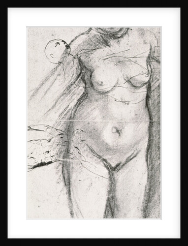 Knee Length Study of a Nude Woman by Jacopo Pontormo