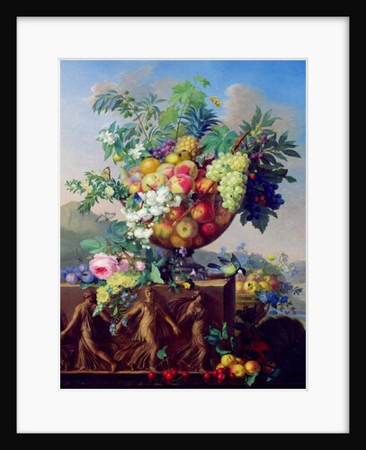 Coupe with Flowers and Fruit by Jean Francois Bony