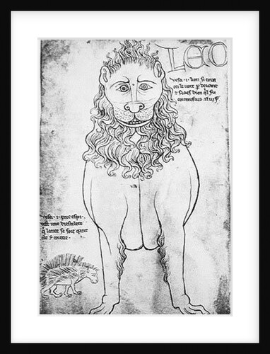 Ms Fr 19093 fol.24v Lion and Porcupine by Villard de Honnecourt