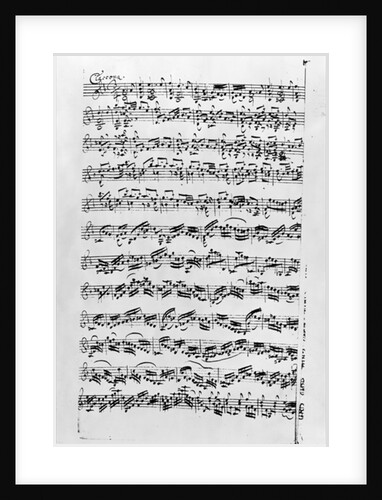 Copy of 'Partita in D Minor for Violin' by Johann Sebastian Bach by Anna Magdalena Bach