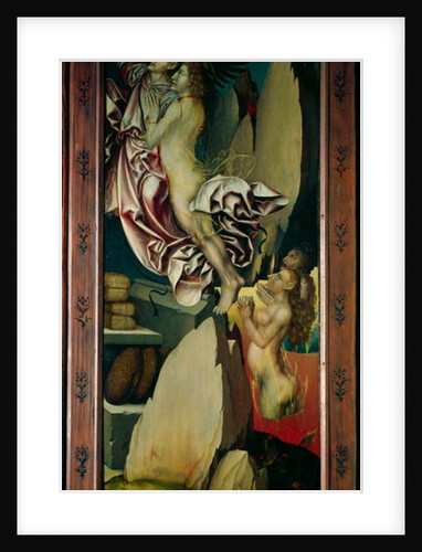 Bugnon altarpiece, left hand panel depicting the deliverance of a soul from purgatory, c.1507 by Hans Fries