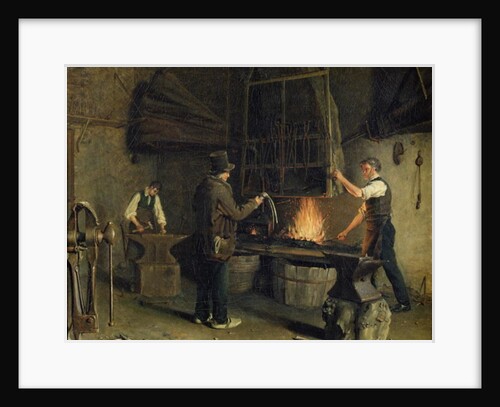 Interior of the Forge, 1837 by Rosine Parran