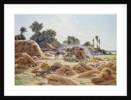 The Threshing Machine 1896 by Albert Gabriel Rigolot