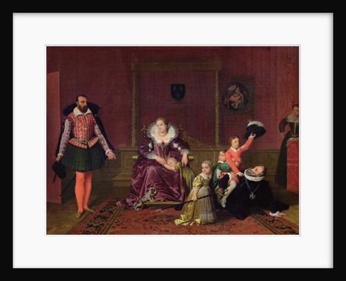 Henri IV King of France and Navarre Playing with his Children as the Ambassador of Spain Makes his Entrance, 1817 by Jean Auguste Dominique Ingres