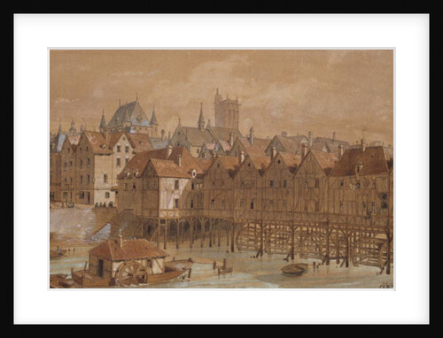 The Grand Chatelet and the Pont aux Meuniers by Theodor Josef Hubert Hoffbauer