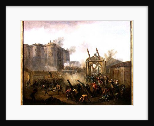 The storming of the Bastille on 14th July 1789, 18th century by Jean-Baptiste Lallemand