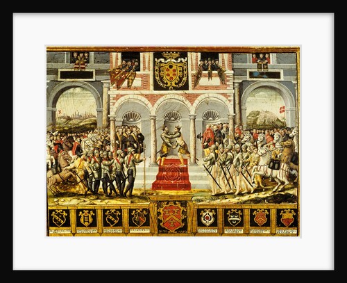 The Treaty of Cateau-Cambresis and the Embrace of Henri II of France and Philip II of Spain, 2nd-3rd April 1559 by French School
