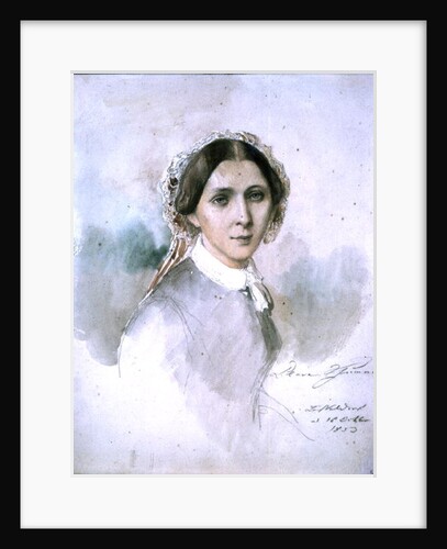 Portrait of Clara Schumann 1853 by Jean Joseph Bonaventure Laurens